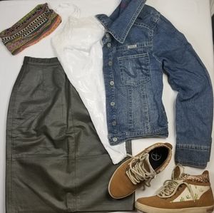 VTG genuine LEATHER skirt